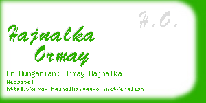 hajnalka ormay business card